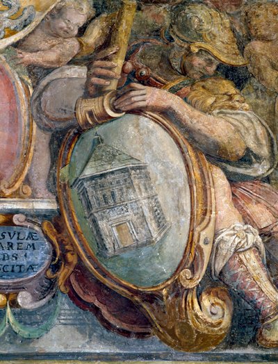 Bedroom, Frieze Depicting Towns and Buildings under Medici Control, Baptistery of S. Giovanni, Florence (detail) by Bartolomeo Ammannati